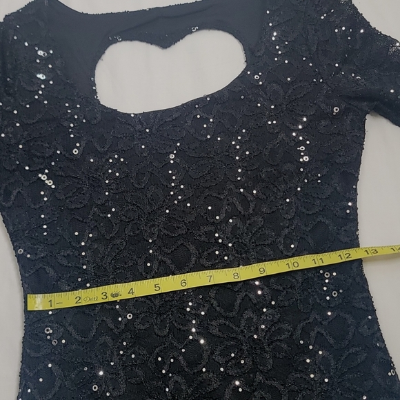 Ruby rox body con black sequined dress sz Med - Picture 8 of 13